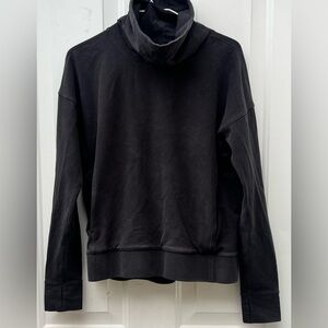 Lululemon Go Forward Mock Neck Black Crew Sweater Sweatshirt-Womens 6